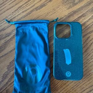 Loopy Case iPhone 15 Pro - Emerald Sparkle